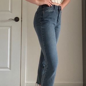 Pacsun Black Mom Jeans with Distressed Hem